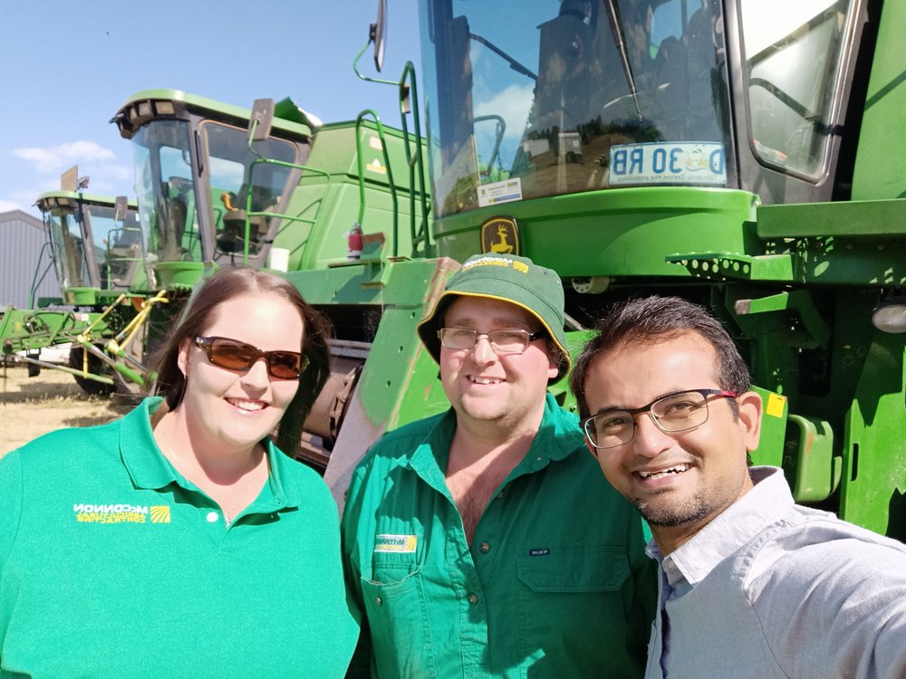 Nerinda and Marty McConnon with Ram Savana from Enable Ag - Farmers Coach Australia