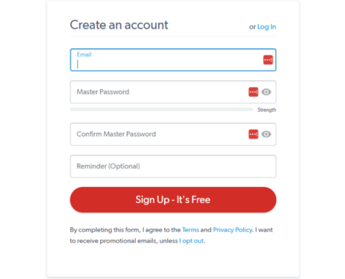 Lastpass Create an Account